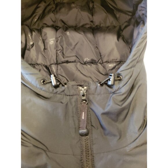 Jack Wolfskin Puffer Vest Womens L Black Hooded Sleeveless Jacket Microguard - Picture 7 of 15